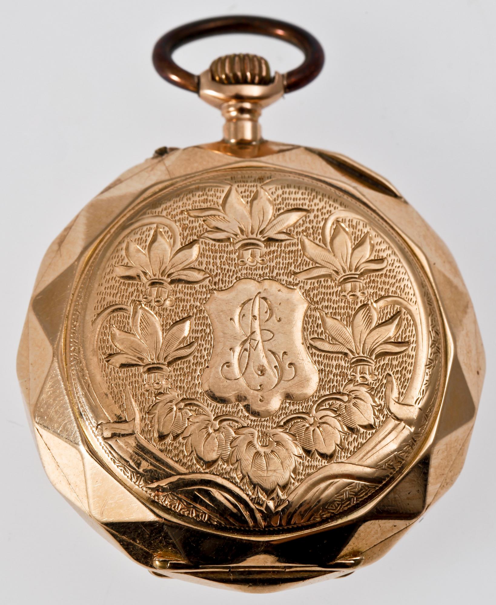 FICKUR, guld 18k. 1900-talets början.