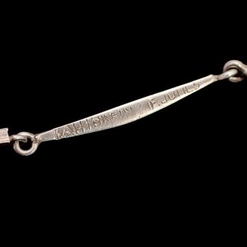 HALSBAND samt ÖRHÄNGEN, ett par, silver, F Juhls, Norge, 1900-talets fjärde kvartal.