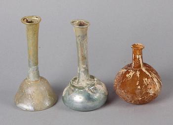 KÄRL, 3 st, glas, romersk typ, Medelhavsområdet 200-400 århundradet e Kr.