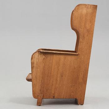 Axel Einar Hjorth, a stained pine "Lovö" armchair, Nordiska Kompaniet, Sweden 1930's.