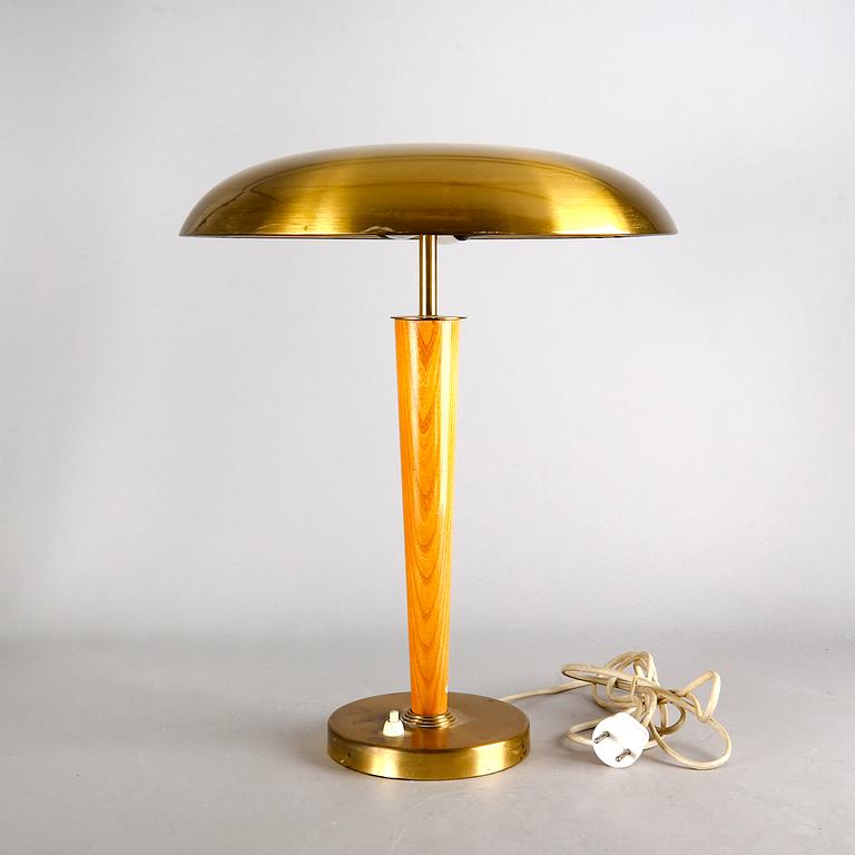 Table lamp, brass, Boréns, Borås, mid-20th century.