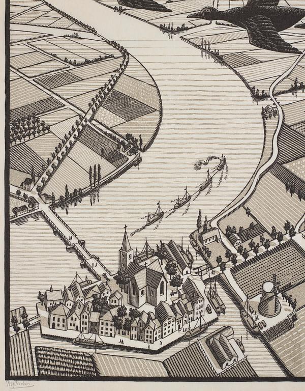 Maurits Cornelis Escher, "Day and Night" (Jour et Nuit).