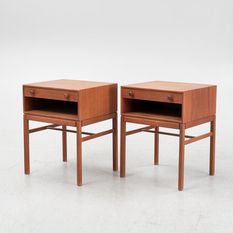 Sven Engström & Gunnar Myrstrand, a pair of 'Casino' teak bedside tables, Tingströms, Bra Bohag, 1960's.