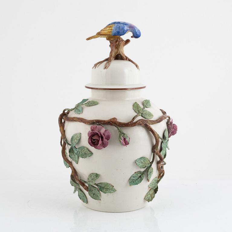 A flintware lidded urn from Rörstrand, circa 1900 after an 18th century model.