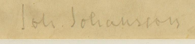 JOHAN JOHANSON, a drawing, signed,.