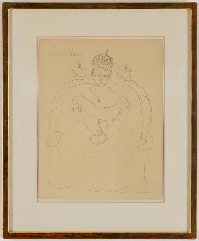 ERNST JOSEPHSON, ink drawing, signed.