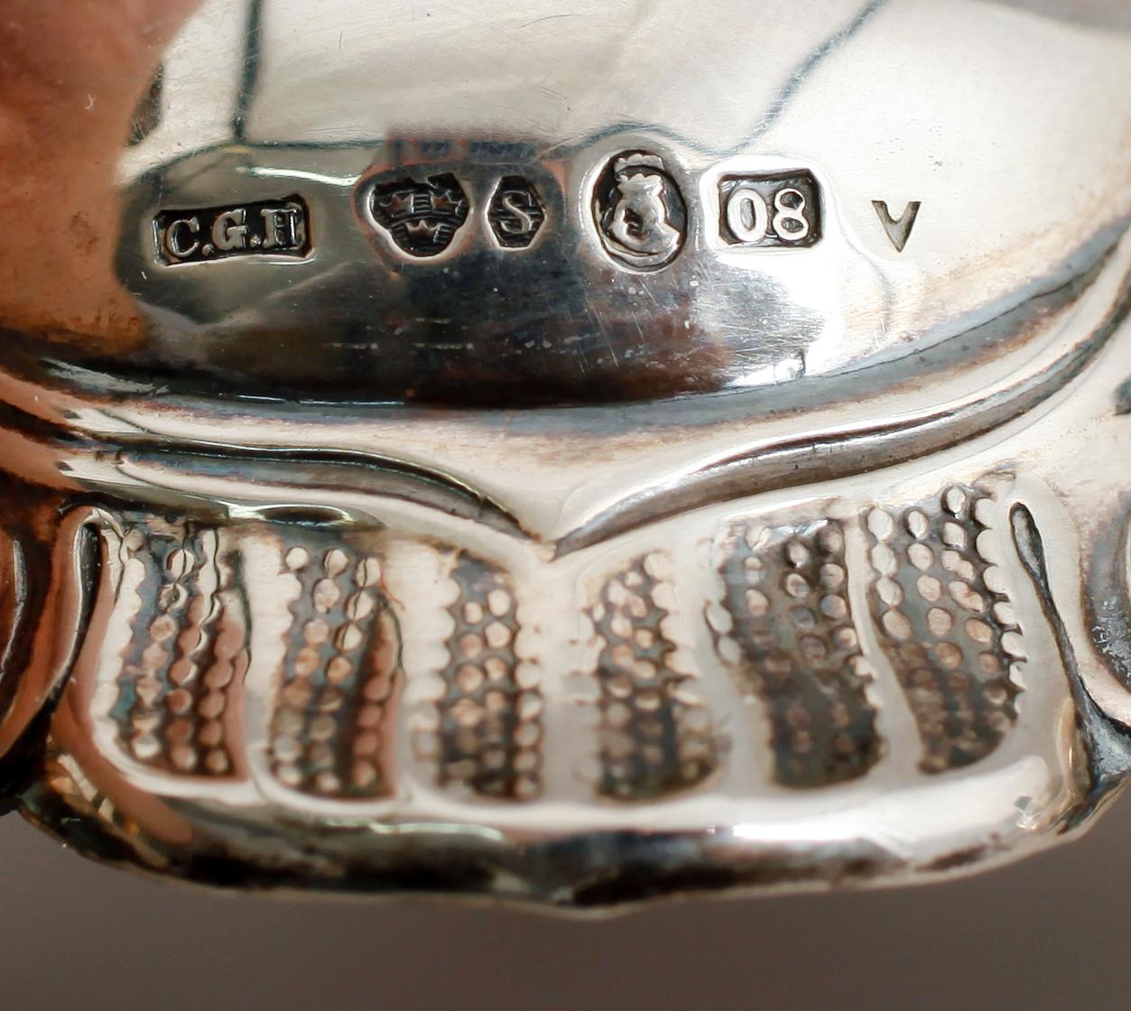 LJUSSTAKAR, 1 par, silver, CG Hallberg, Stockholm 1940.