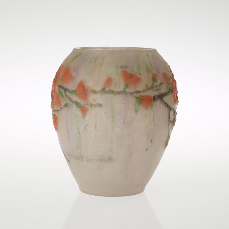 A Gabriel Argy-Rousseau 'Peach Blossom' pâte de verre vase, France ca 1920.