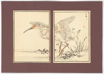 Kōno Bairei, a set of 16 woodblock prints in colours, 1881-84.