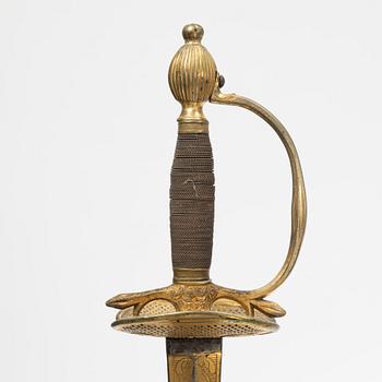 A Swedish infantry officers's small sword from around the year 1800.