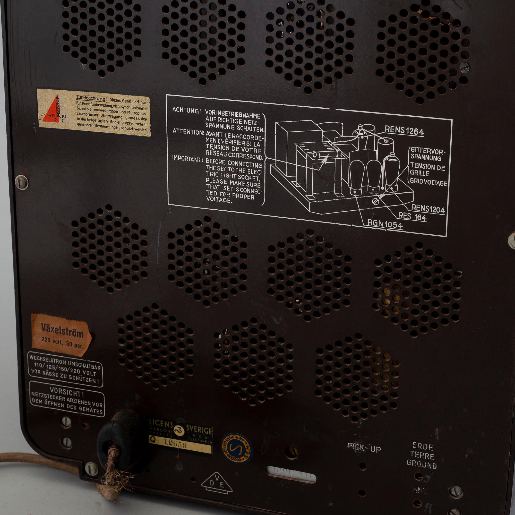 SABA, rörradio, 1930-tal.