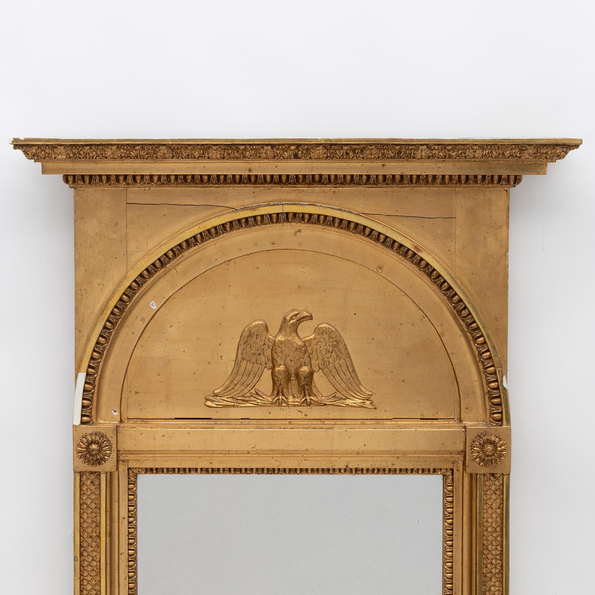 Mirror, late Gustavian, circa 1800.