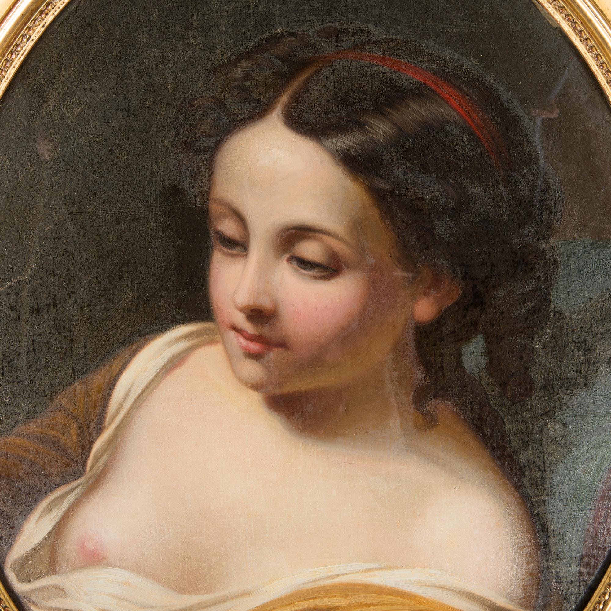Unknown artist, Woman's portrait, French school 19th century.