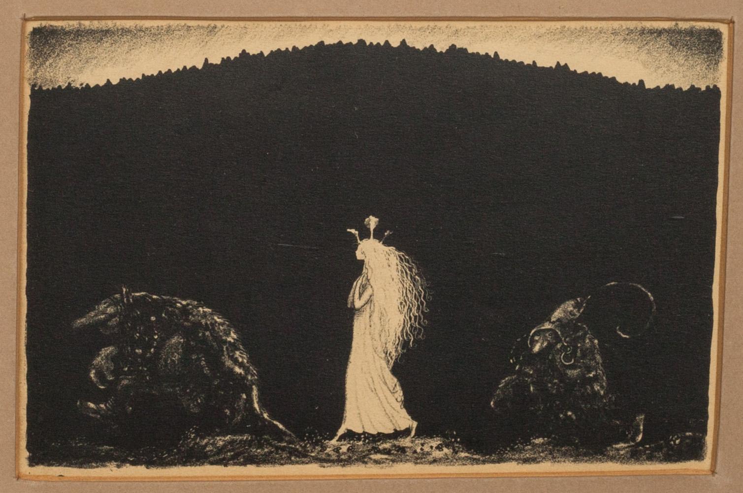 JOHN BAUER, litografi, osignerad.