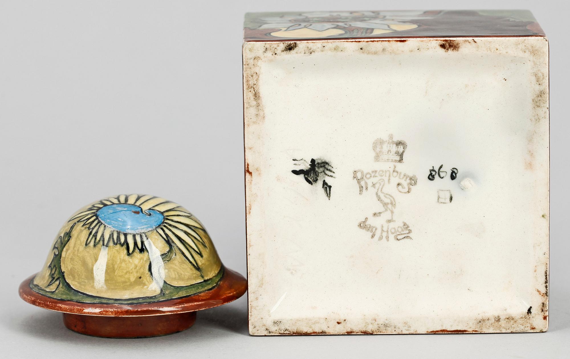 BURK MED LOCK, flintgods, Rozenburg den Haag, Holland ca 1900.