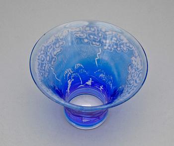 SKÅL, glas, "Åskväder", Edward Hald, Orrefors.