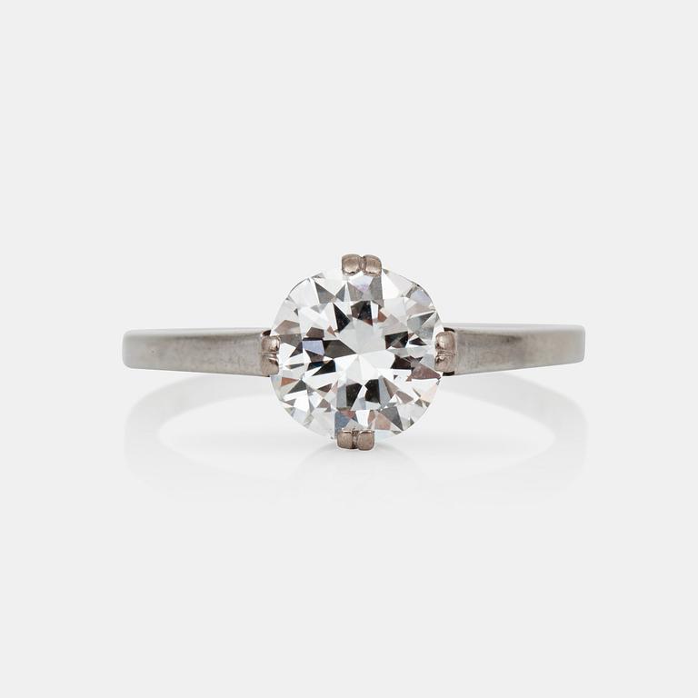 RING med äldre briljantslipad diamant 1.42 ct, kvalitet H-I/VVS-VS.