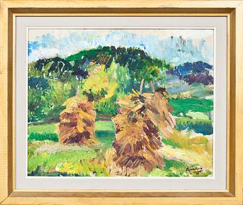 EVALD BJÖRNBERG, olja på pannå, sign o dat 1945(?).