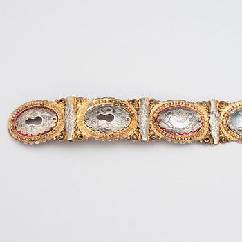An Ottoman empire / Armenian bridal belt, around 1890-1910.