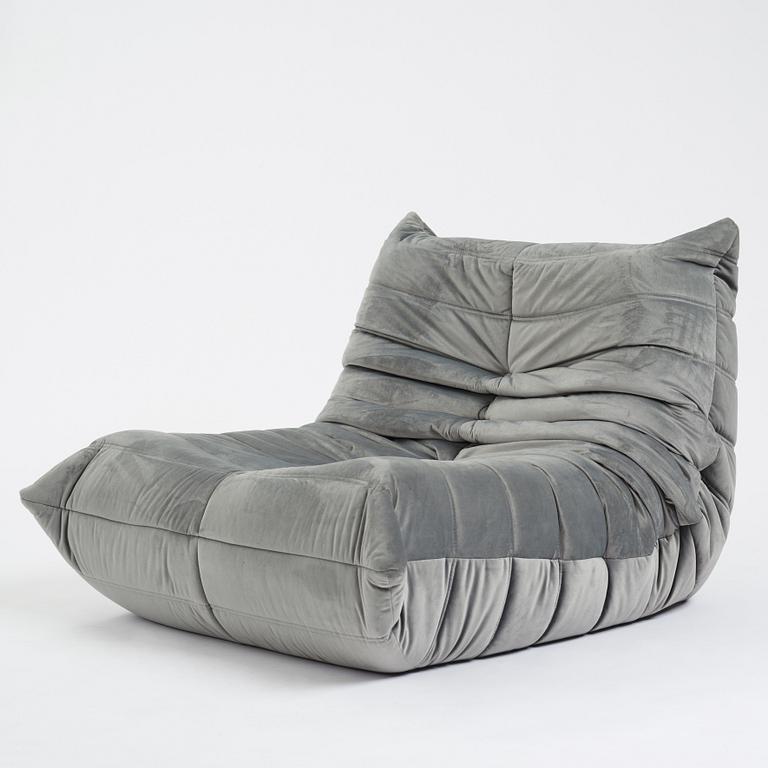 Michel Ducaroy, a 'Togo' sofa, easy chair and stool Ligne Roset, 21st century.