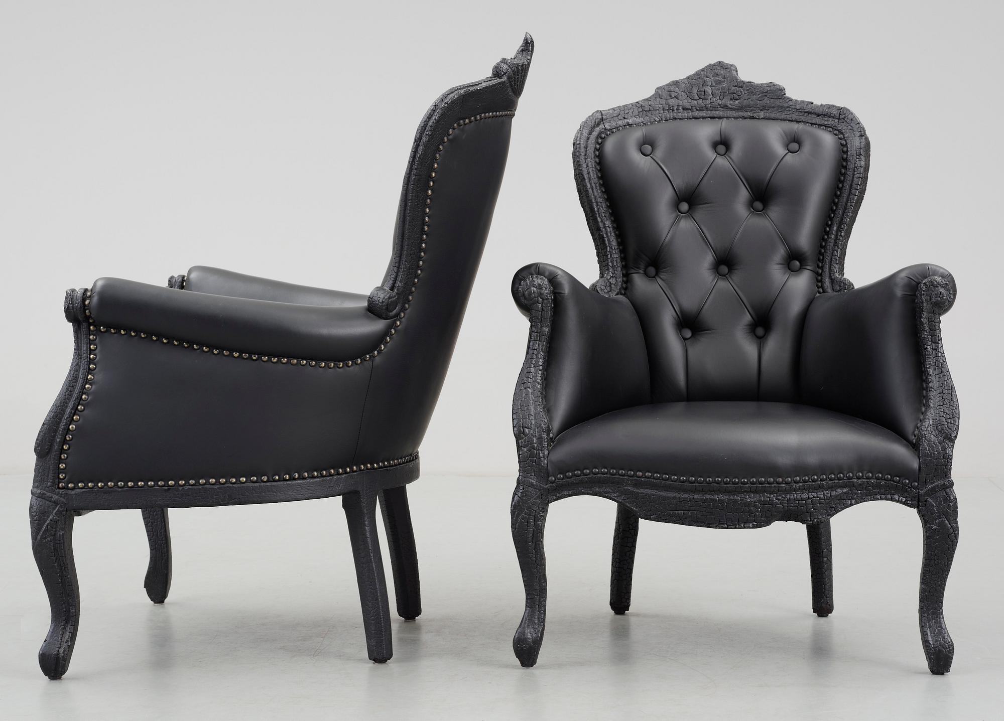 MAARTEN BAAS, fåtöljer, ett par "Smoke Chair", Moooi, Nederländerna.
