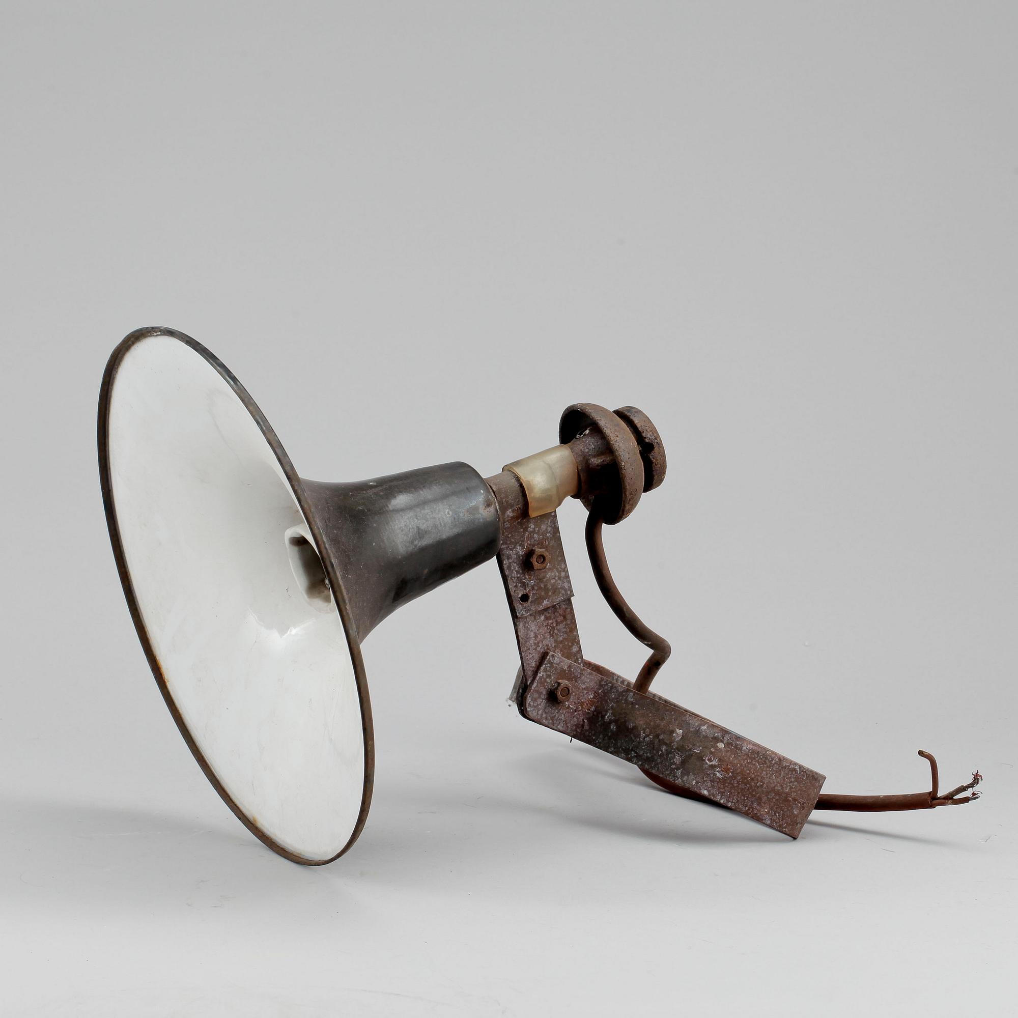 VÄGGLAMPA, industri, 1930/40-tal.