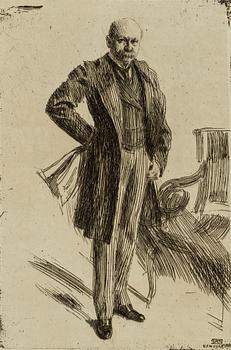 ANDERS ZORN, etsning, 1900, état III av III, signerad med blyerts.