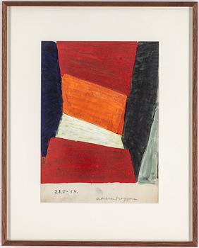 OLLE BONNIÉR, watercolor on paper, signed and dated 28.5-57.