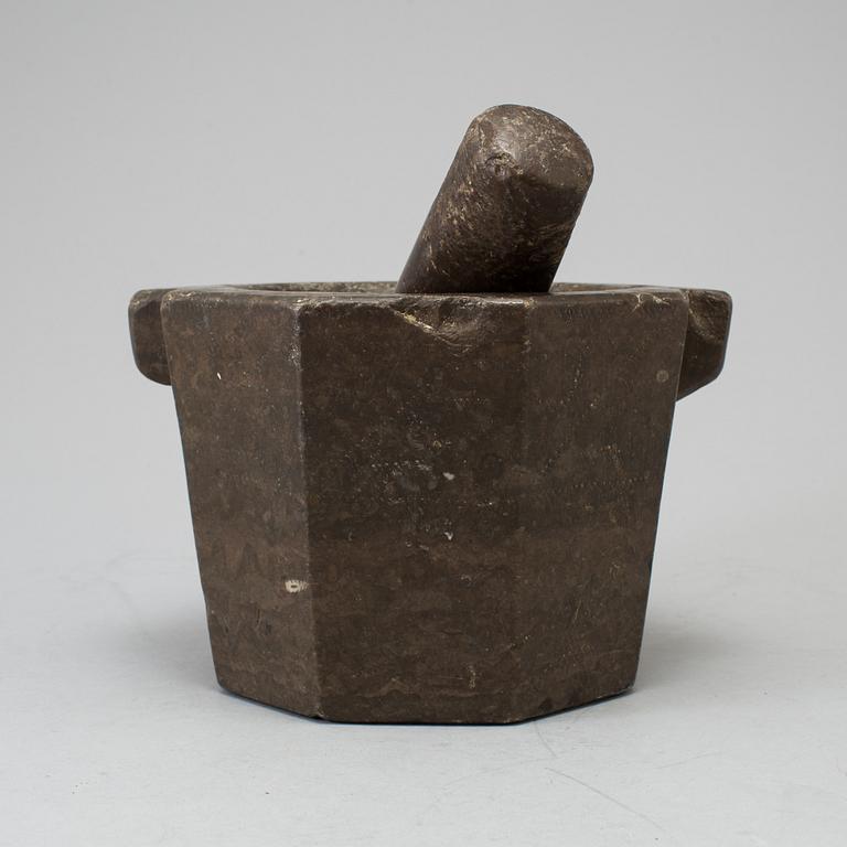 A mortar in limestone, Sweden, Borghamn, 1700/1800's.