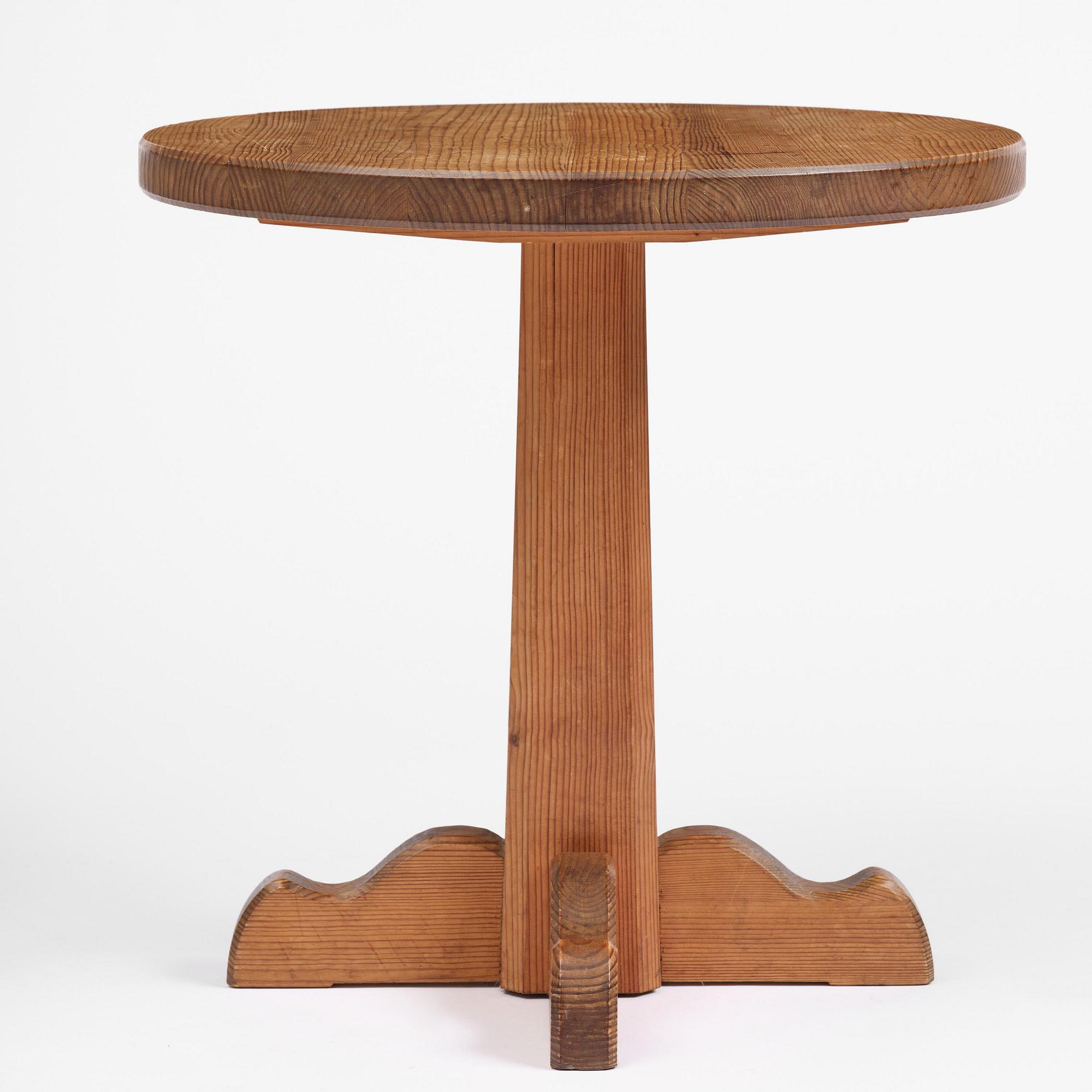 Nordiska Kompaniet, a stained pine "Lovö" table, 1940s.