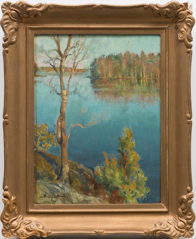 oil on cardboard, signed.