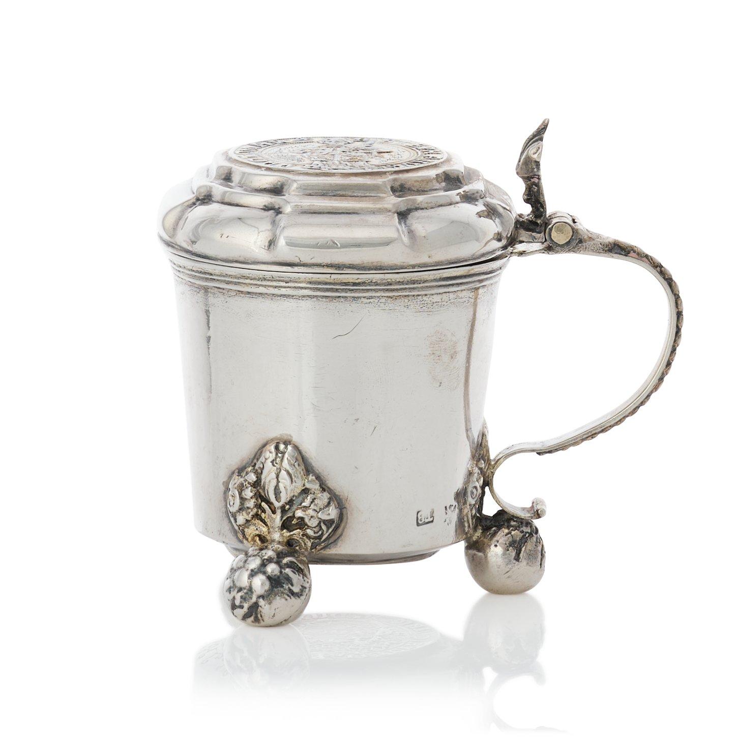 A Swedish late baroque parcel-gilt silver miniature tankard, mark of Thomas Beckman, Örebro (1727-1759 (1772)).