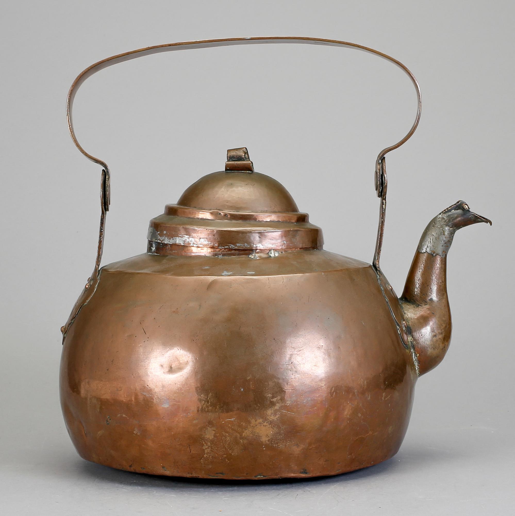 KAFFEPANNA, koppar, 1800-talets början.