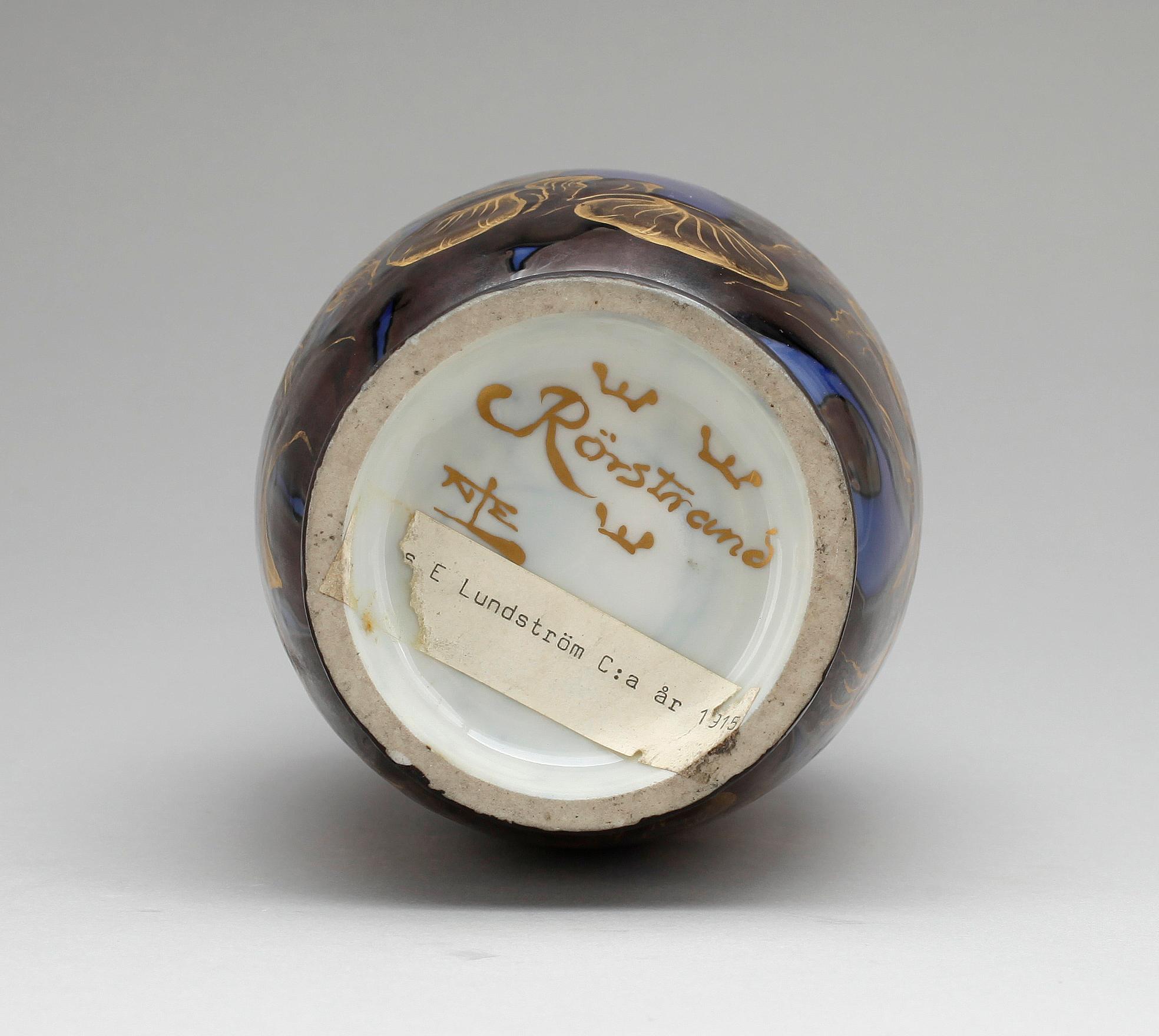 VAS, jugend, Nils Emil Lundström, Rörstrand, 1900-talets början.