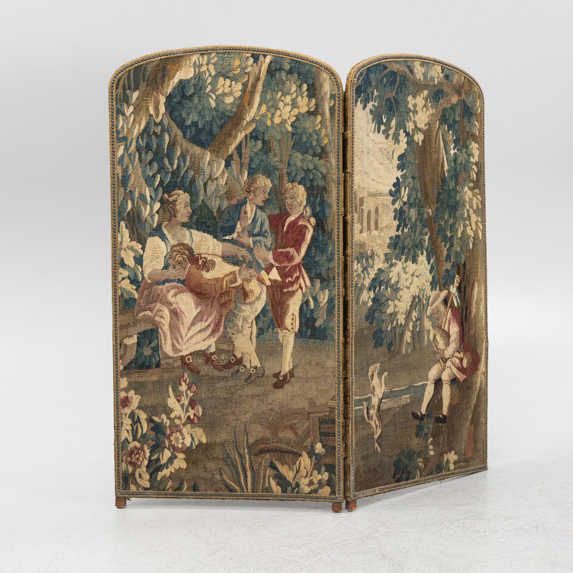 Two fragments of a tapestry, Flanders, 18th Century.