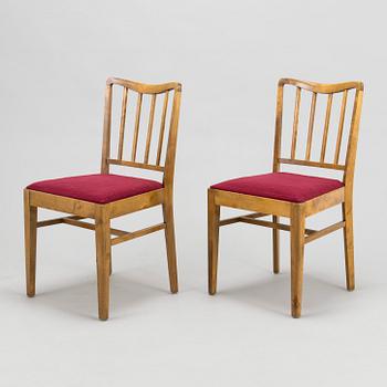 A mid-20th Century set of six chairs for Lahden Puukalusto, Finland.