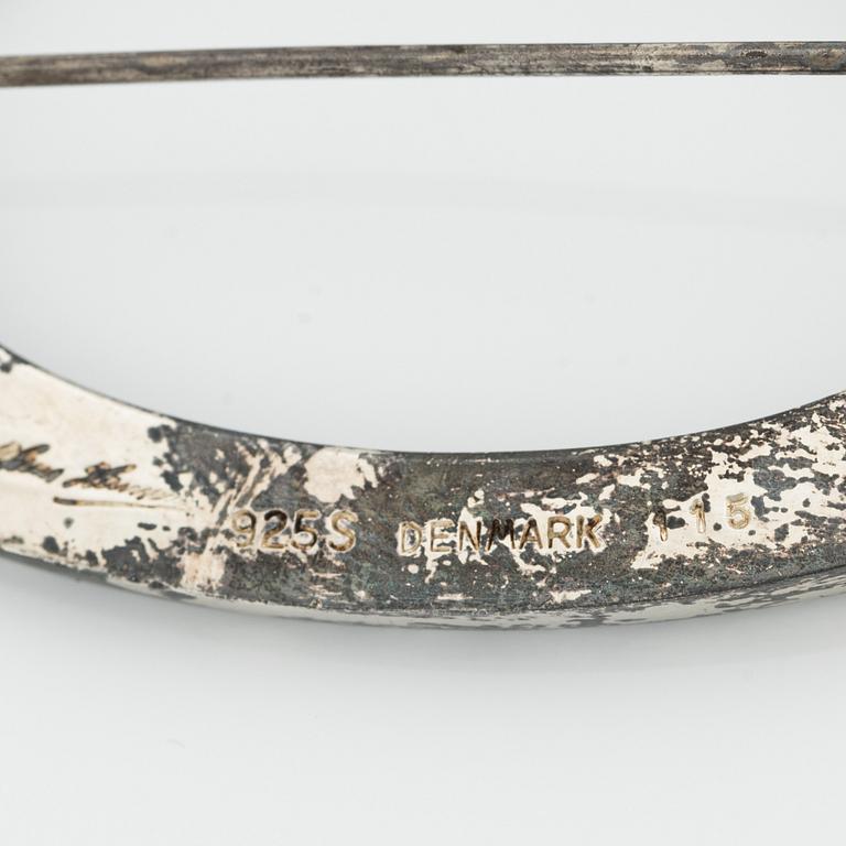 H Hansen brosch, silver, Danmark.