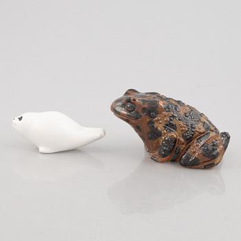 Paul Hoff, a set of seven stoneware figurines, Gustavsberg.