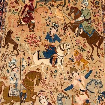 A semi-antique Isfahan rug, central Persia, approx. 243 x 151 cm.