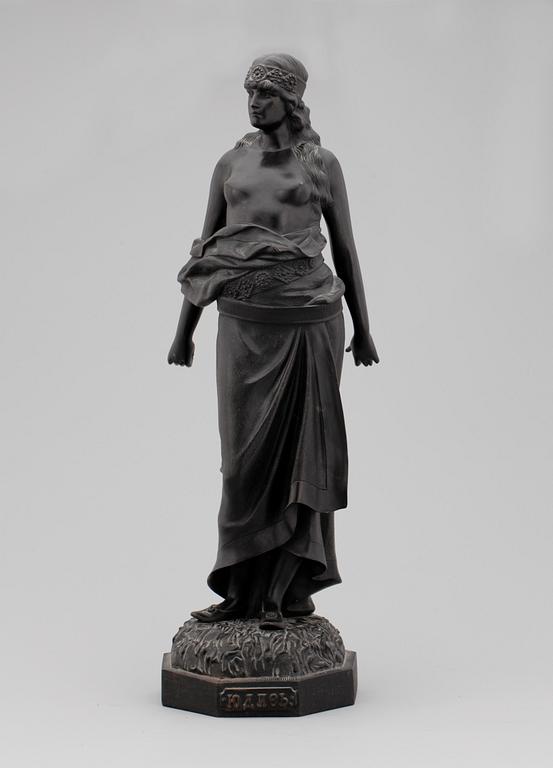 SKULPTUR. Brons. 1900-tal. Stämpelmärkt "Ett verk av Goldscheider".