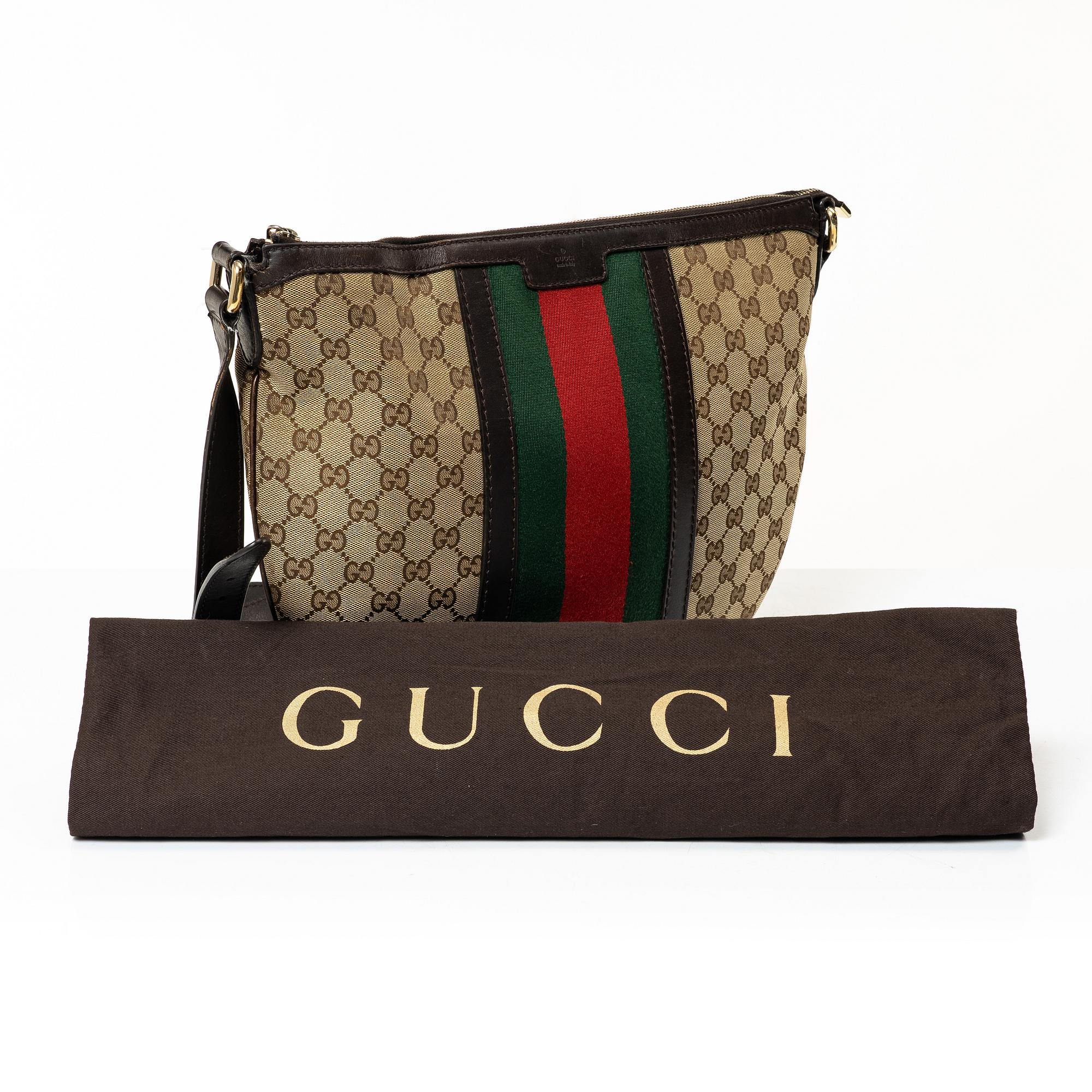 Gucci, Bag, "Vintage Web Saddle GG Bag".