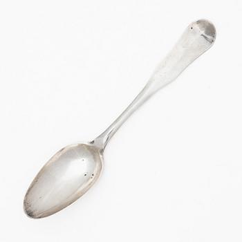 A Swedish silver spoon, mark of Simson Ryberg, Stockholm 1799.