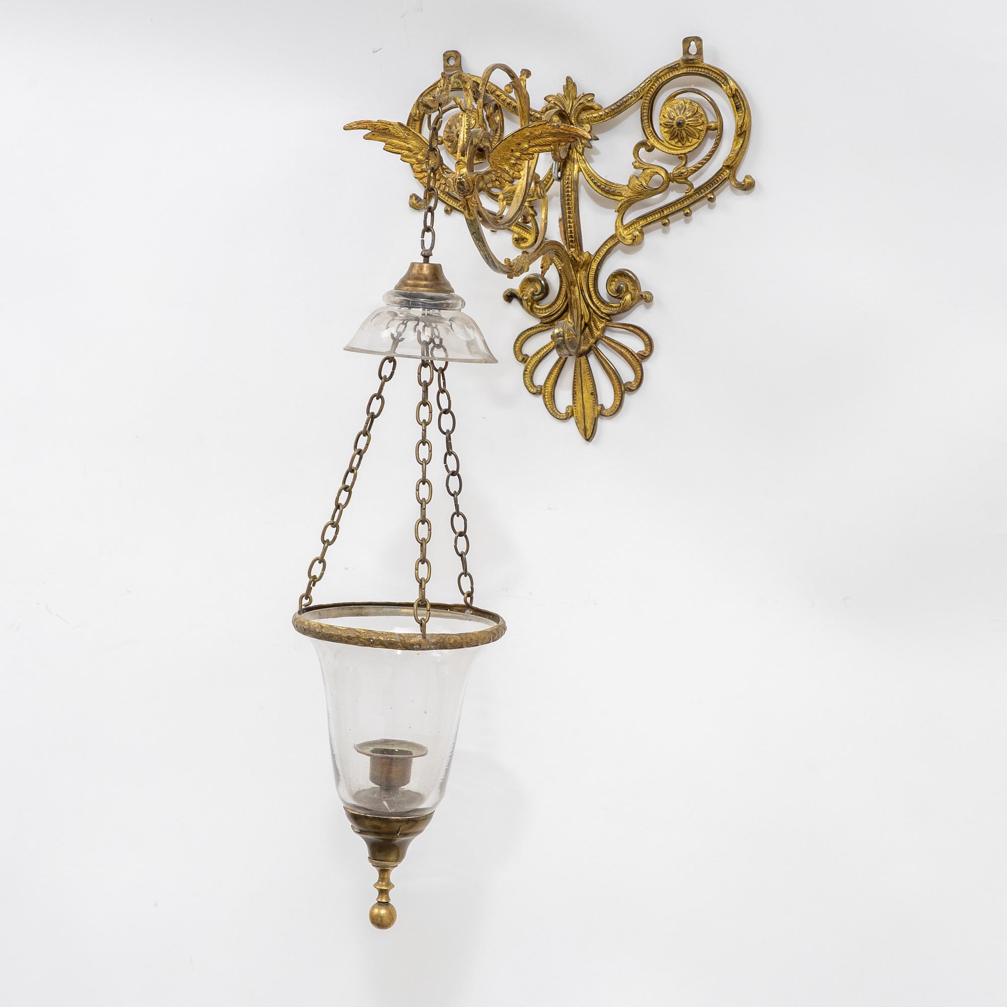 A late 19th century wall lantern.