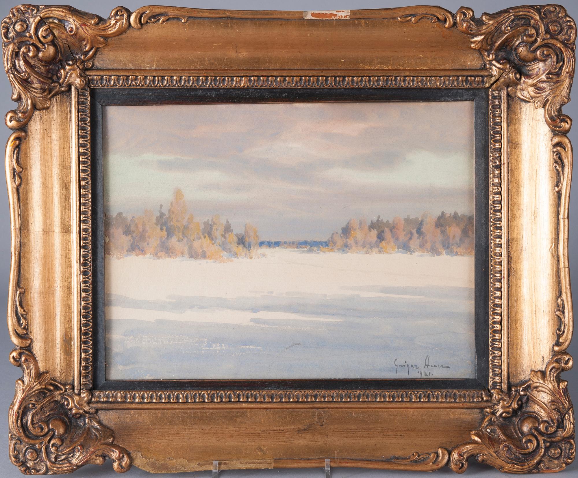 GRIGOR AUER, akvarell, signerad och daterad 1921.