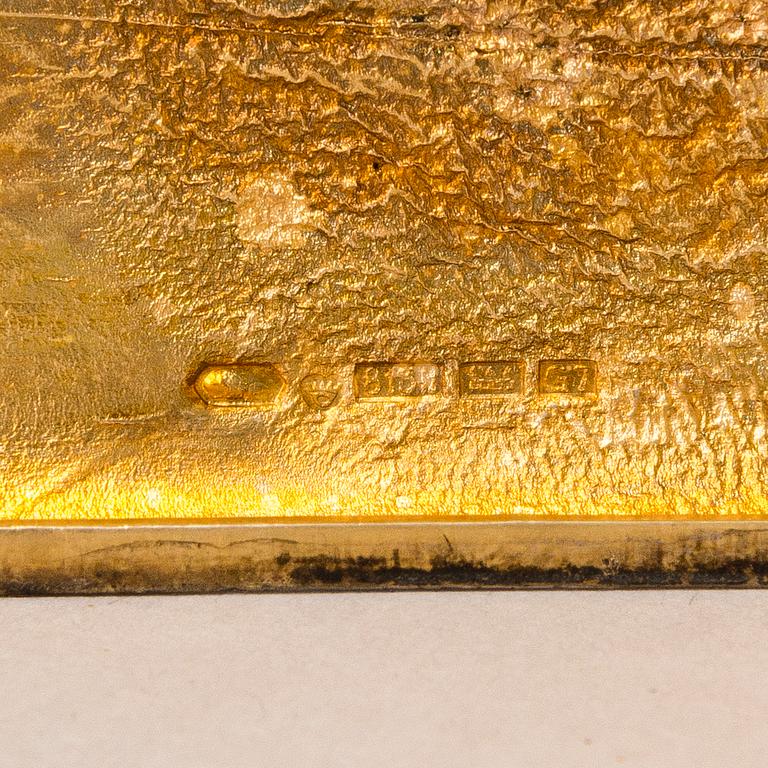 CIGARRETUI, CIGARETTETUI ja GLASÖGONFODRAL, silver, Åbo och Tavastehus 1950-1960-tal.
