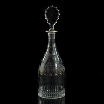 A Kosta glass decanter, model Odelberg Junior. 20th century.