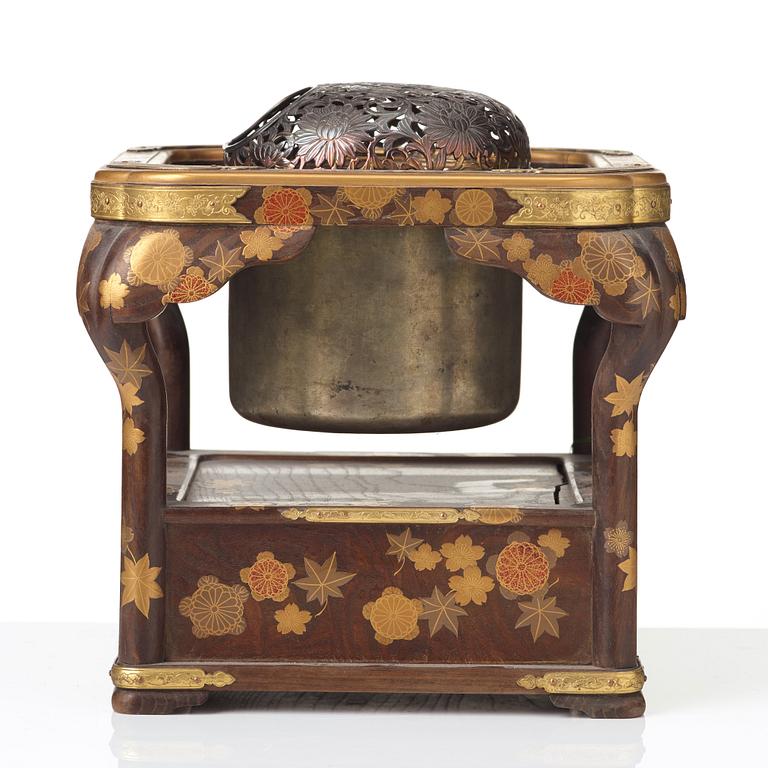 A Japanese heater/teaburi, Meiji period (1868-1912).