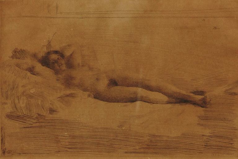 ANDERS ZORN, etsning. Sign.