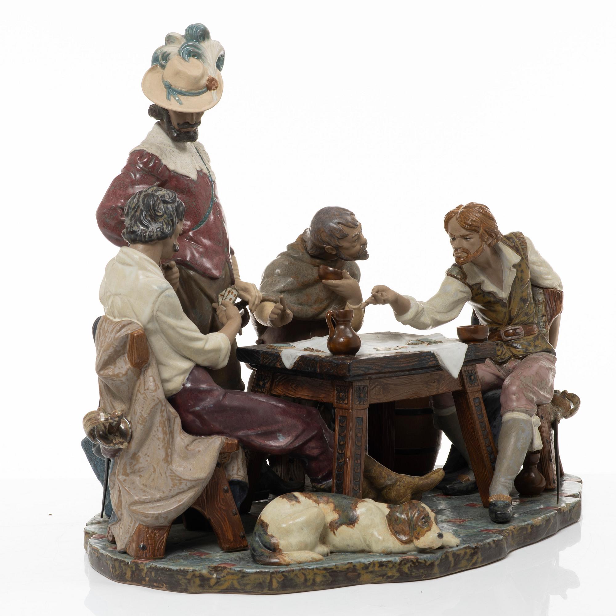 Juan Huerta, figurin, "Playing Cards", Lladró, Spanien.