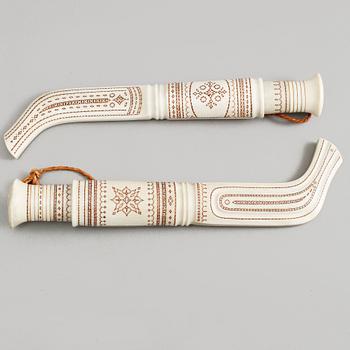 SAMEKNIVAR, 2 st, Tore Sunna, signerade, 1900-talets andra hälft.